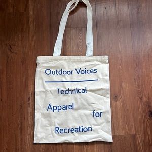 Outdoor voices tote bag